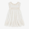 LAPIN HOUSE GIRLS IVORY TULLE & LACE DRESS