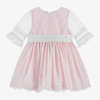 PICCOLA SPERANZA GIRLS PINK EMBROIDERED TULLE DRESS