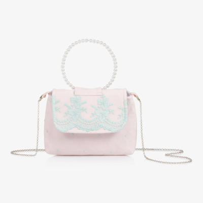 Piccola Speranza Kids' Girls Pink Lace & Tulle Handbag (18cm)