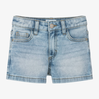 Mayoral Kids' Girls Blue Denim Shorts