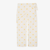 MAYORAL GIRLS IVORY COTTON FLORAL TROUSERS