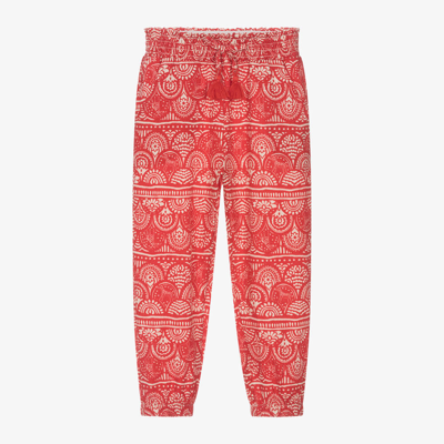 Mayoral Babies' Girls Red Cotton Trousers