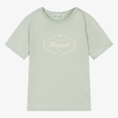 Bonpoint Teen Boys Green Cotton T-shirt
