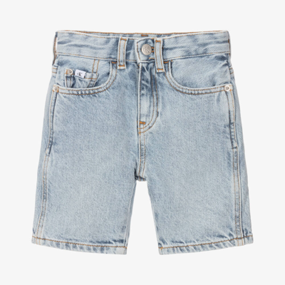 Calvin Klein Kids' Boys Light Blue Denim Shorts