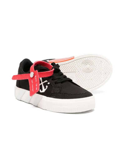 Off-white Kids' Arrows-embroidered Lace-up Sneakers In Black