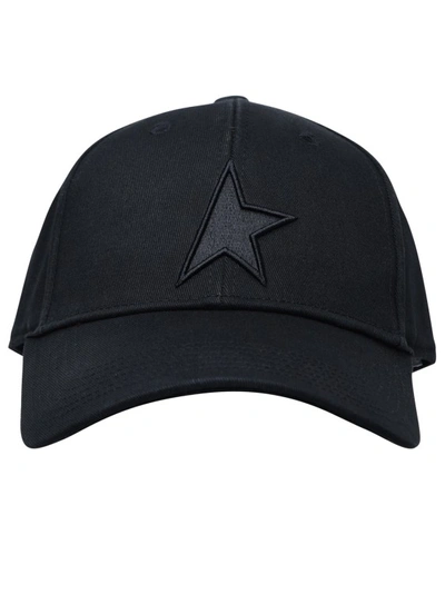 Golden Goose Black Cotton Star Demos Hat