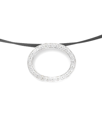 Alor Noir 18k & Stainless Steel 0.21 Ct. Tw. Diamond Necklace In Metallic