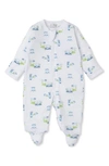 Kissy Kissy Baby Boy's Golf Print Footie In Multi Blue