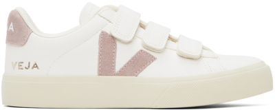 Veja White Recife Chromefree Leather Sneakers In Extra White/babe