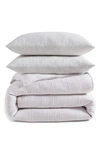 Dkny Pure Ribbed Jersey Duvet Set, King In Heathered Grey