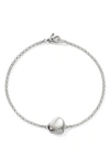 John Hardy Women's Pebble Sterling Silver & 0.07 Tcw Diamond Heart Charm Bracelet In Silver