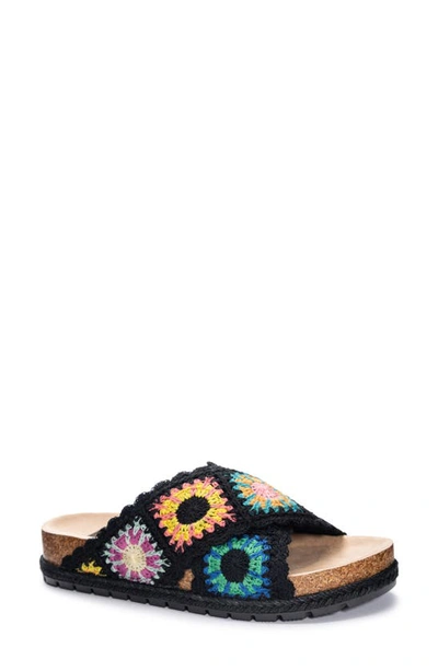 Dirty Laundry Tacoma Crochet Slide Sandal In Black