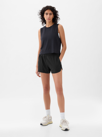 Gap Fit High Rise Running Shorts In Black