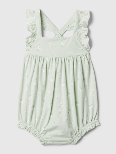Gap Baby Ruffle Shorty One-piece In Soft Mint Green