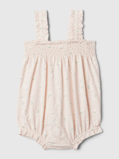 Gap Baby Smocked Shorty One-piece In Barely Pink