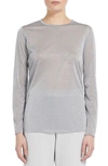 Max Mara Womens Medium Grey Etra Crewneck Relaxed-fit Knitted Top