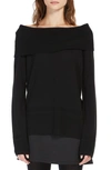 Max Mara Tiglio Bare Shoulder Sweater - Leisure In Black