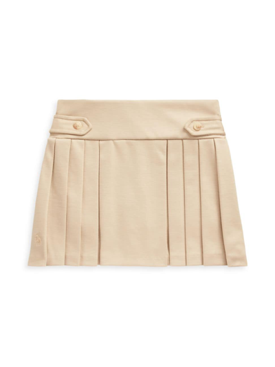 Polo Ralph Lauren Kids' Little Girl's & Girl's Pleated Jersey Skort In Classic Khaki