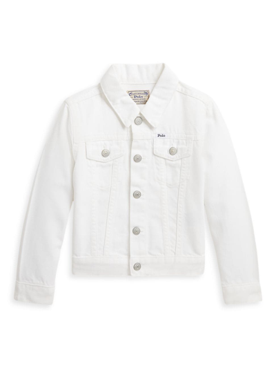 Polo Ralph Lauren Toddler And Little Girls Denim Trucker Jacket In Poe Wash V