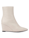 Aquatalia Women's Pauletta Nappa Leather Wedge Booties In Ivory