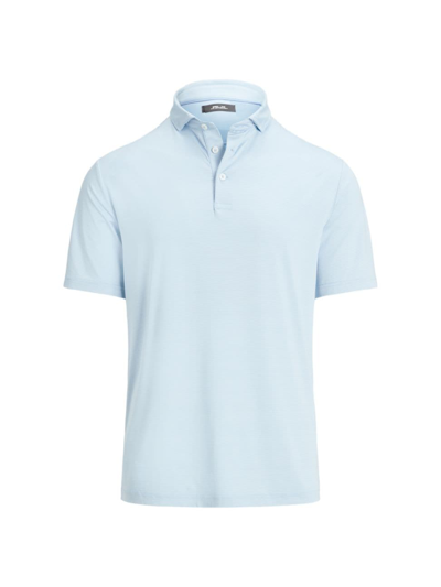 Polo Ralph Lauren Rlx Ralph Lauren Golf Classic Fit Polo Shirt In Office Blue Ceramic White