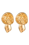 Sterling King Mini Rosette Stud Earrings In Gold