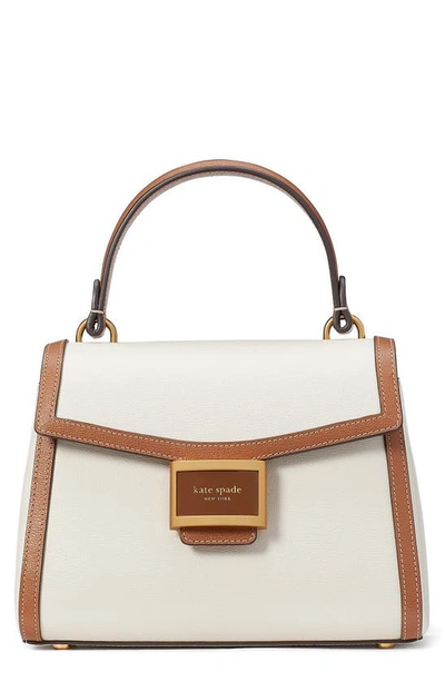 Kate Spade Medium Katy Leather Top Handle Bag In Halo White Multi
