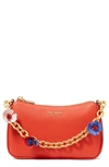 KATE SPADE SMALL JOLIE FLORAL CONVERTIBLE LEATHER CROSSBODY BAG