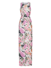 KAY UNGER WOMEN'S BRIAR FLORAL LACE COLUMN GOWN