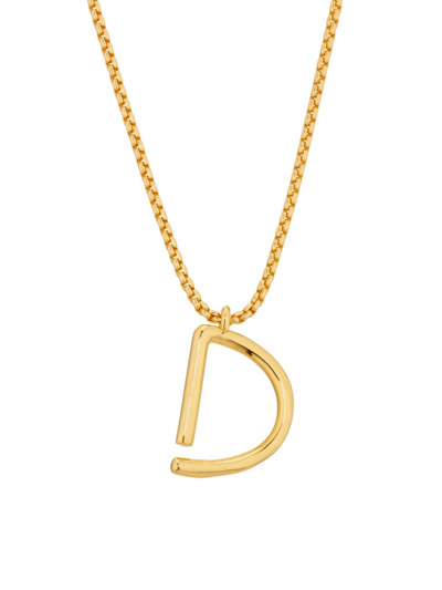 Roxanne Assoulin Women's Initial Reaction Goldtone & Enamel Pendant Necklace In D