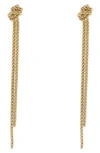 Argento Vivo Knot Linear Earrings In Gold