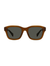 Kenzo Men's Aka Boke Flower 52mm Square Sunglasses In Dark Brown Green