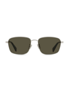 Kenzo Men's Aka 56mm Rectangular Sunglasses In Palladium Green