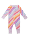 Magnetic Me Baby's Striped Magnetic Footie In Pink
