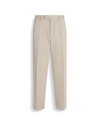 Zegna Pantalon En Coton Et Laine Beige Clair