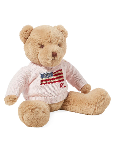 Polo Ralph Lauren Babies' Flag Sweater Polo Bear In Gold