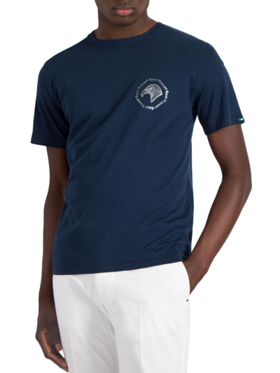 Stefano Ricci Men's Crewneck T-shirt In Navy Blue