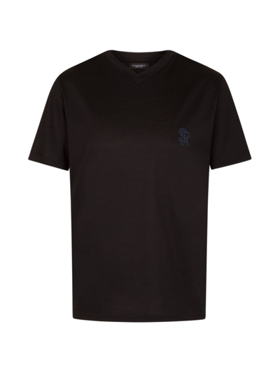 Stefano Ricci Men's V-neck T-shirt In Black