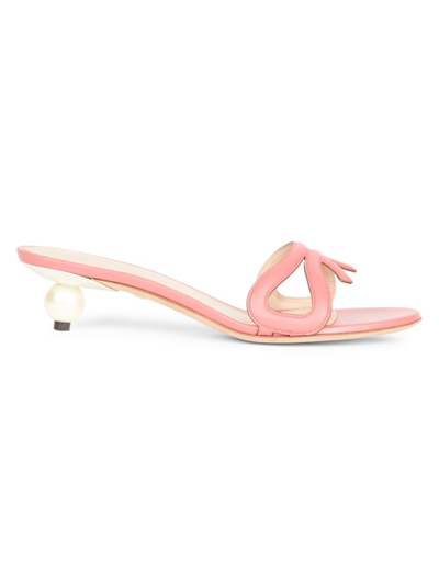 Giambattista Valli Women's 35mm Leather Mules In Pink