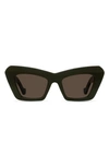 Loewe Anagram 51mm Cat Eye Sunglasses In Green