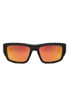 Dior Rectangular Frame Sunglasses In Matte Black / Bordeaux Mirror