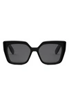 Dior Lady 95.22 S2i Sunglasses In Black/gray Solid