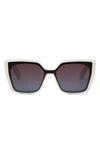 Dior Lady 95.22 S2i Sunglasses In Ivory/purple Gradient