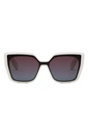 Dior Lady 95.22 S21 Butterfly Sunglasses In Ivory Gradient Bordeaux