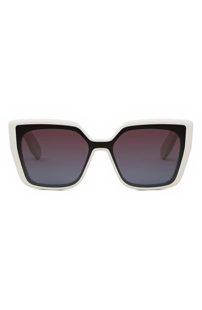 Dior Lady 95.22 S2i Sunglasses In Ivory Gradient Bordeaux