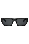 Dior 3d S1i Sunglasses In Matte Black / Smoke Polarized