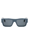 FENDI SIGNATURE 53MM RECTANGULAR SUNGLASSES