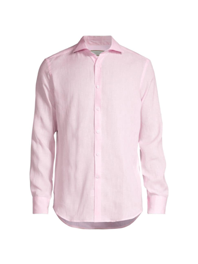 CANALI MEN'S REGULAR FIT LINEN SPORT SHIRT