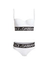 Dolce & Gabbana Bikini Con Banda Logo In White