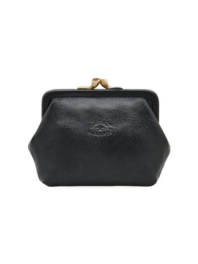 Il Bisonte Women's Classic Manuela Leather Coin Purse In Nero